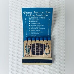matchbook Turner Inn Hofbrau LA feature matchbox 21 strike German ma…